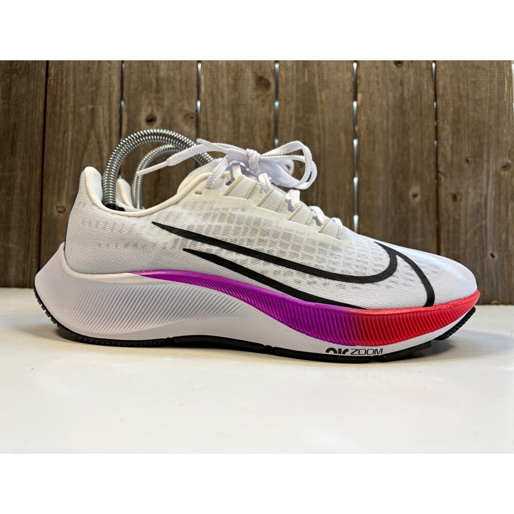 Nike Air Zoom Pegasus 37 White Multi-Color Low Top Running Shoe Women’s 7.5